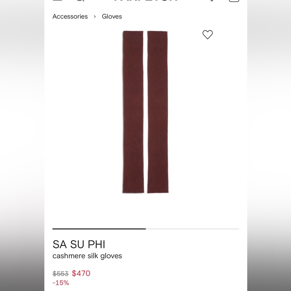 Burgundy cashmere silk gloves